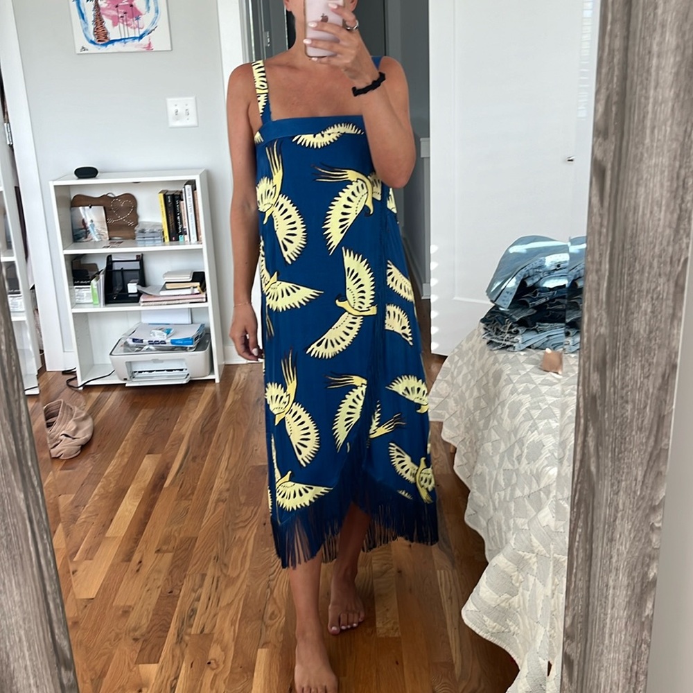 Farm Rio Fringe Bird Dress
